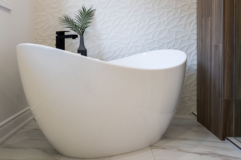 Modern bathroom vanity renovation in Oshawa