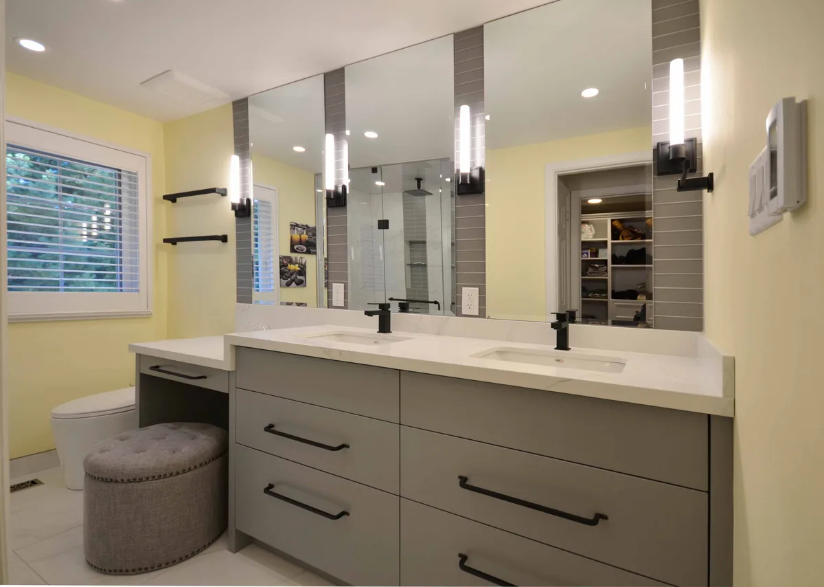 Honey & Grey Coloured Ensuite