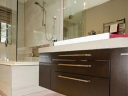 Classic Ensuite with Custom Shower Bench - Image 4
