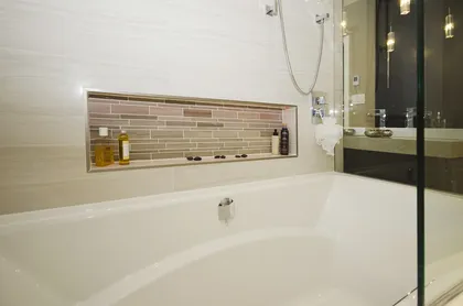 Bathroom with Wall Mounted Toilet - Image 7