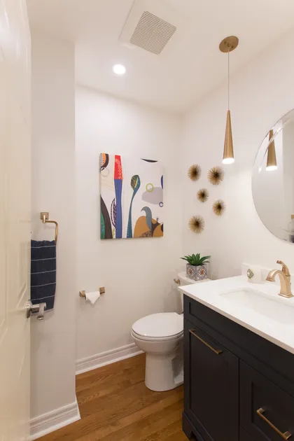 Brass Accent Powder Room - Image 1