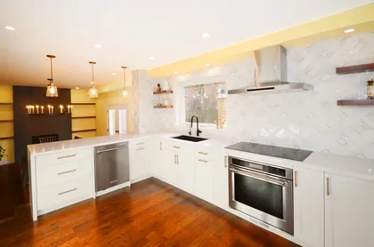 Contemporary Black and White Kitchen Renovation in Pickering - Image 32