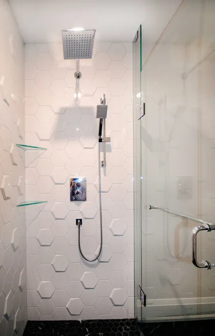 Elegant Whitby Bathroom Renovation With 3D Tile Design - Image 10