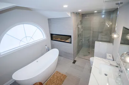 Contemporary Ensuite Retreat With Fireplace - Ajax - Image 3