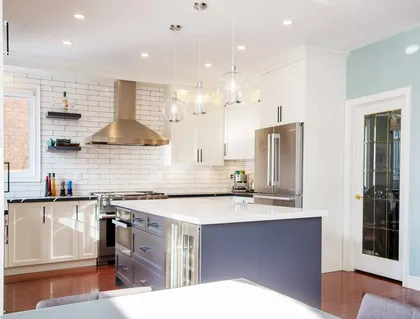 Two Tone Kitchen Renovation With Quartz Countertops - Image 11