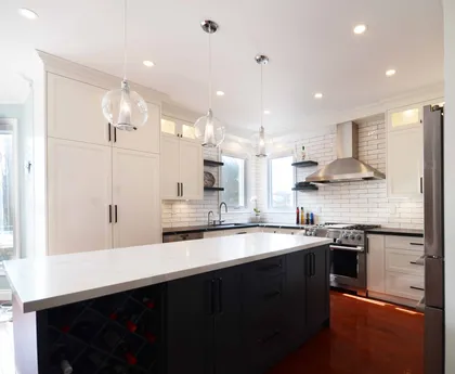 Two Tone Kitchen Renovation With Quartz Countertops - Image 10