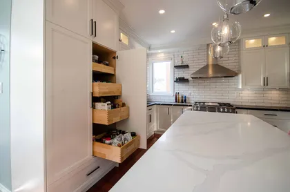 Two Tone Kitchen Renovation With Quartz Countertops - Image 3