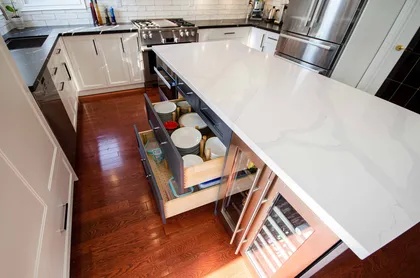 Two Tone Kitchen Renovation With Quartz Countertops - Image 4