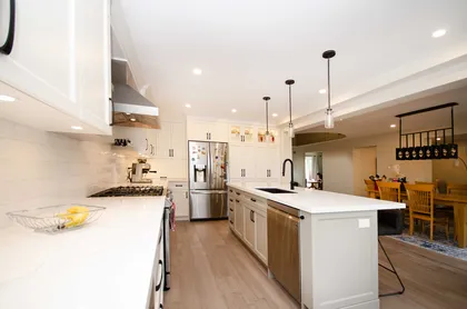 Mid-sized Transitional White Kitchen in Pickering - Image 5