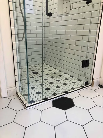 Black and White Bathroom Renovation in Pickering - Image 3