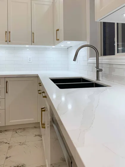 Kitchen with Rose-Gold Chandelie - Image 5